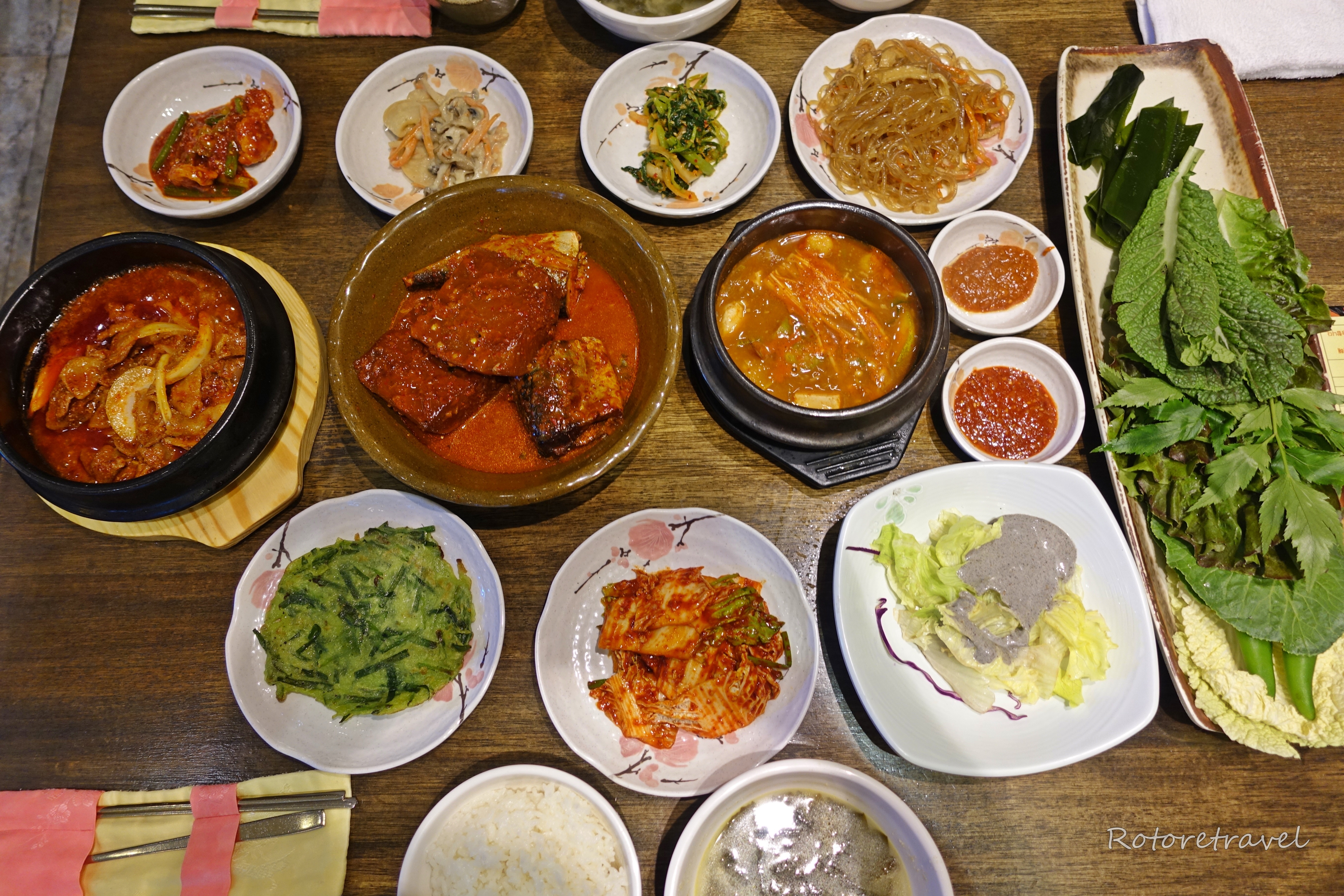 【韓国・釜山】24時間営業が嬉しい！早朝フライトでも韓国の田舎料理が楽しめる！(201